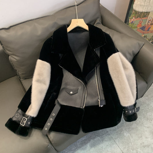 Women's Locomotive Environmental Fur Coat Best YouTube Store