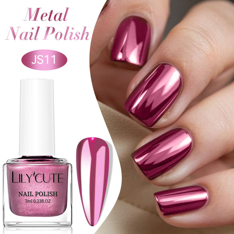 Quick-dry Metallic Mirror Nail Polish, No Baking Required LadyShow.Store