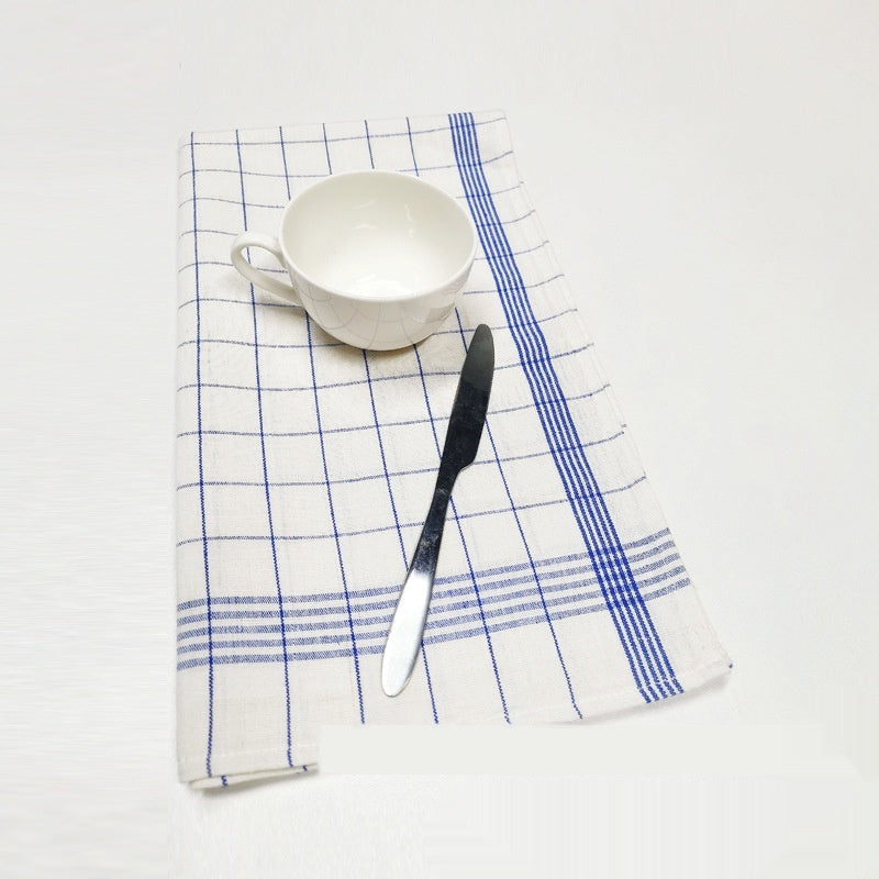 European And American Classic Linen Cotton Yarn-dyed Plaid Kitchen Towel PearlNestDecor.com