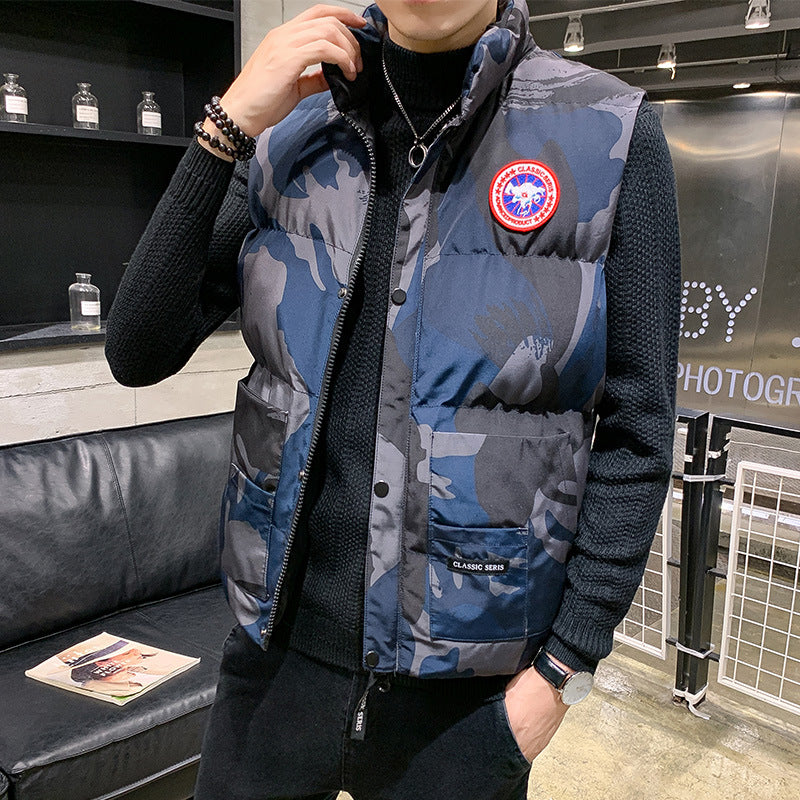 Men's Winter Down Cotton Warm Vest Jacket CJD