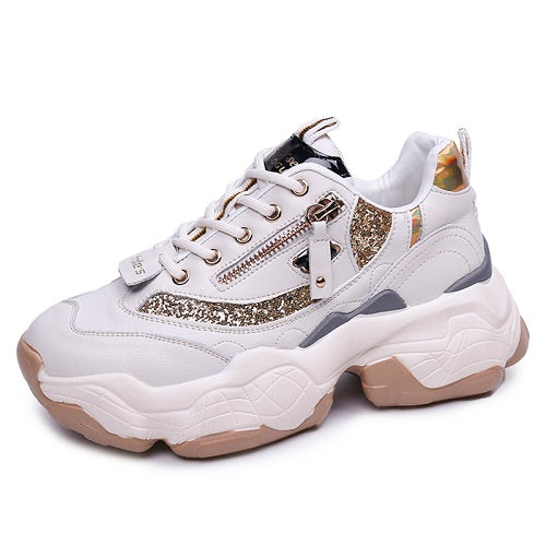 Women’s Sequin Chunky Sole Sneakers (Dad Shoes) LadyShow.Store