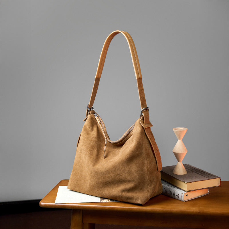 High-end Casual Underarm Tote Bag Made From Top-layer Cowhide LadyShow.Store