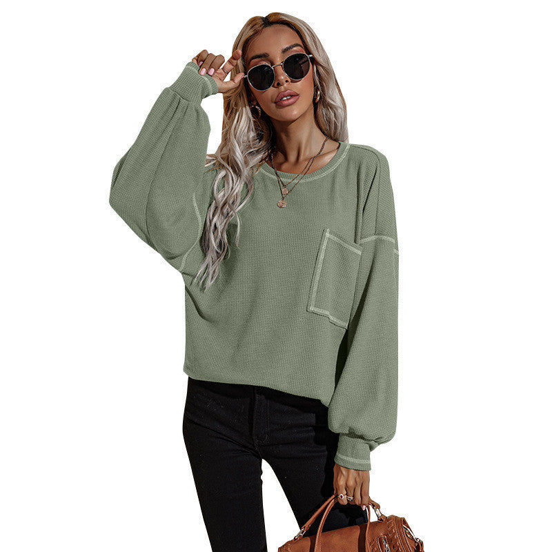 Women's Long-sleeved T-shirt Loose Long-sleeved Sweater