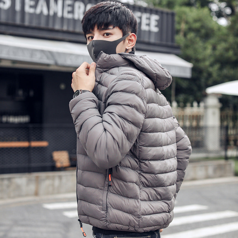 Men's Nylon Casual Lightweight Hooded Padded Jacket