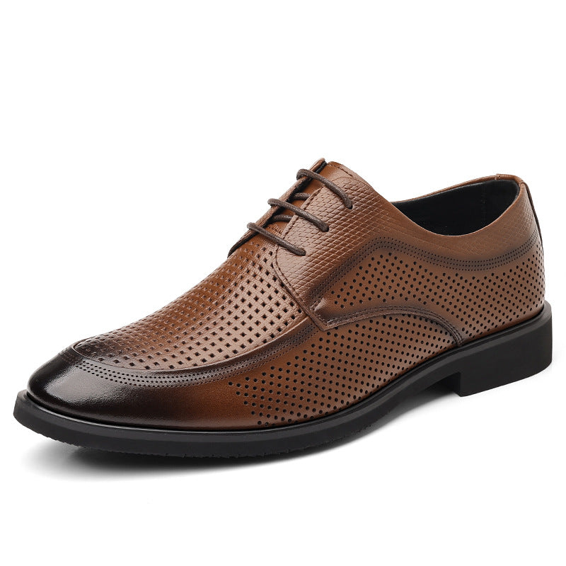 Leather Dress Shoes For Commuting With A Non-slip Round Toe Best YouTube Store