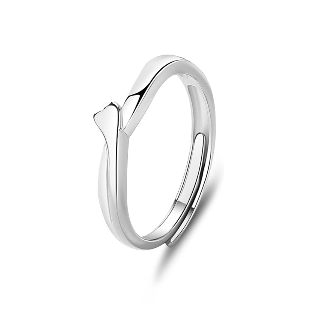 S925 Silver Adjustable Ring For Couples LadyShow.Store