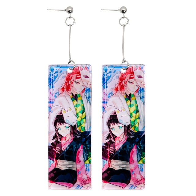 Acrylic Tanjiro Earrings Pi-Mart