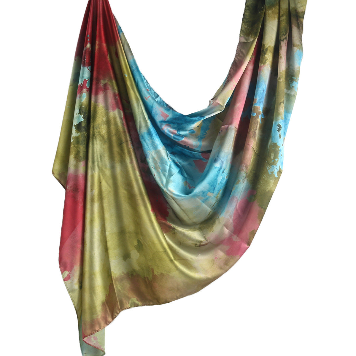 Printed Scarf Silk Ethnic Shawls Premium Marble LadyShow.Store