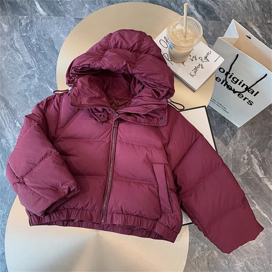 Korean Style Kids Down Jacket for Girls - Winter Warmth Pi-Mart