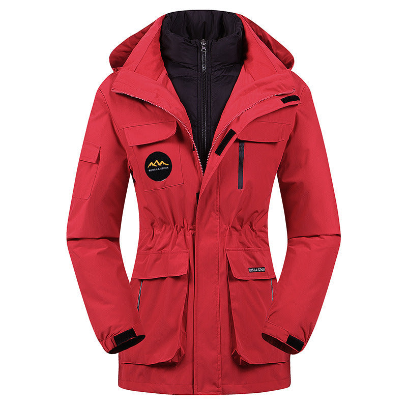 Down Cotton Liner Detachable Three-in-one Shell Jacket Winter Coat Best YouTube Store