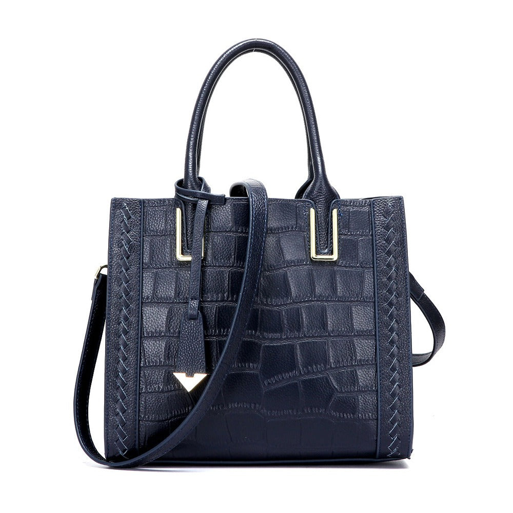 Pattern Woven Leather Tote Handbag for Women LadyShow.Store