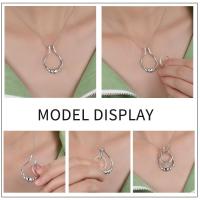Ring Holder Necklace Irish Claddagh Jewelry in White Gold Plated Sterling Silver LadyShow.Store