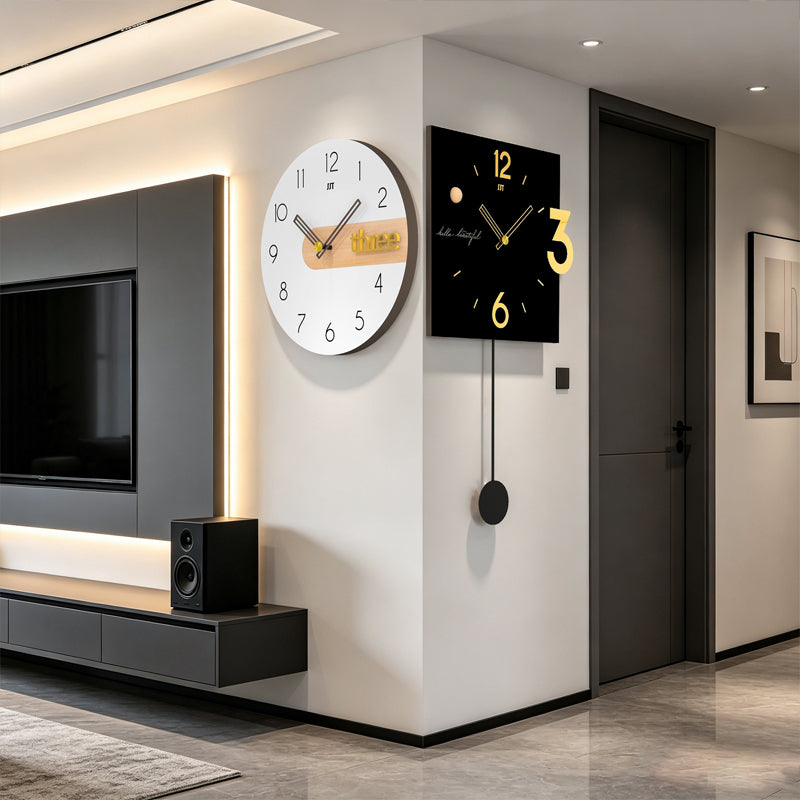 Double Sided Wall Clock Modern Decorative Pendulum Home Decor PearlNestDecor.com