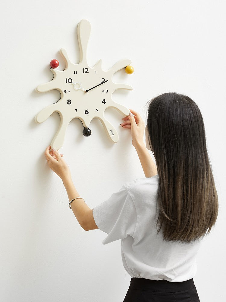 Simple Art Creative Punch-free Wall Clock PearlNestDecor.com