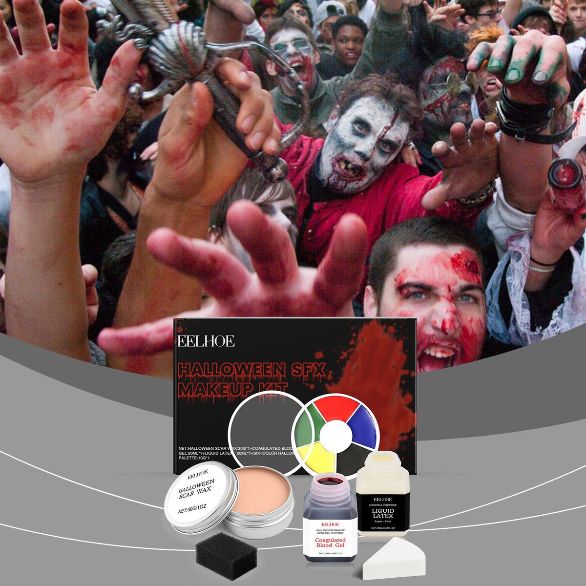 Halloween Special Effects Makeup Set 1 Set 1box Tri Light Beauty