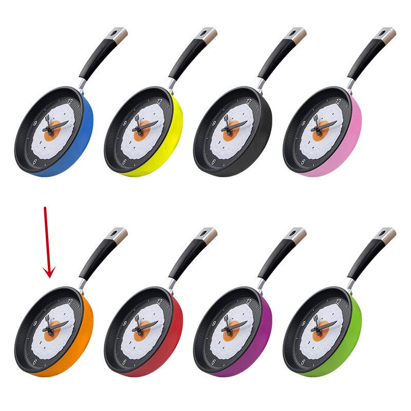 Fried Egg Pan Clock Mute Clock Simple Clock Wall Clock Wall Watch PearlNestDecor.com