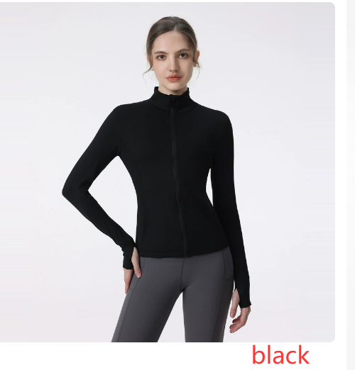 Women's Long Sleeve Zip Sports Jacket for Yoga & Running Pi-Mart