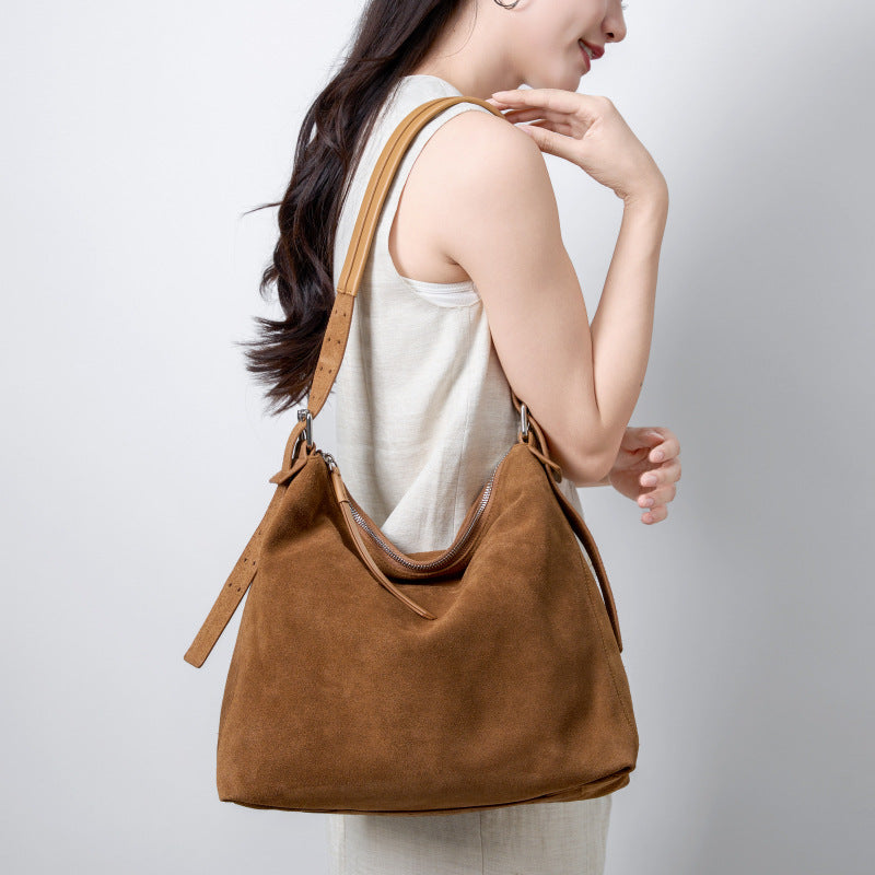 High-end Casual Underarm Tote Bag Made From Top-layer Cowhide LadyShow.Store