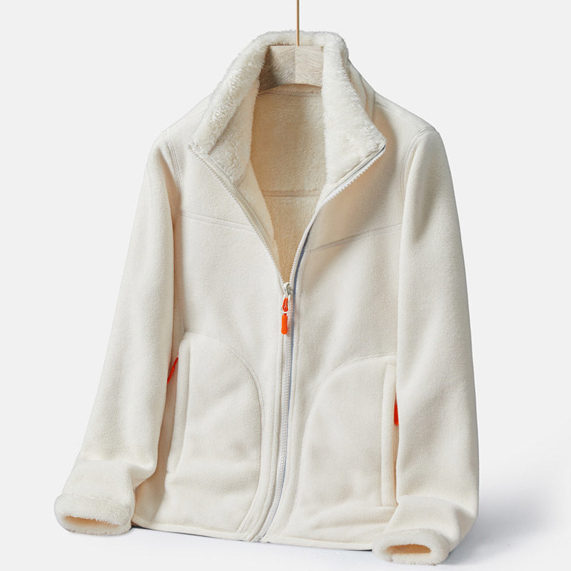 Double-sided Polar Fleece Outdoor Thick Warm Sweater Coat LuxuryLifeWay Online Store
