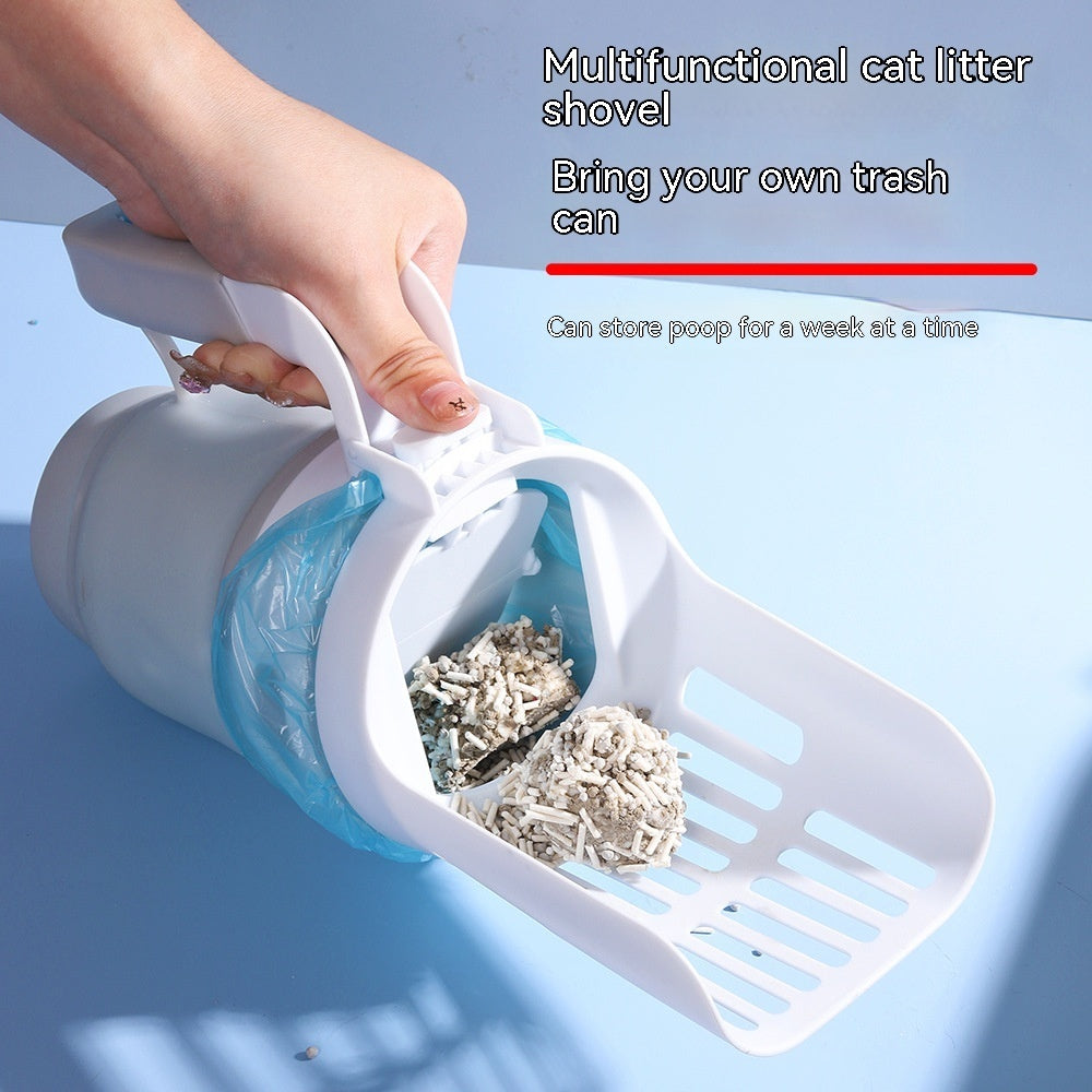 Upgrade Widen Cat Litter Shovel Scoop With Refill Bags Large Cat Litter Box Self Cleaning Cat Waste Bin System Pet Supplies Pet Products Pets Fashion