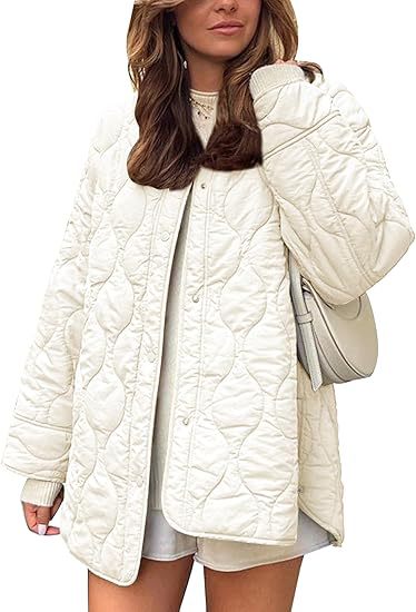 European And American Style Chic String Decoration Simple Solid Color Round Neck Loose Cotton Coat LadyShow.Store