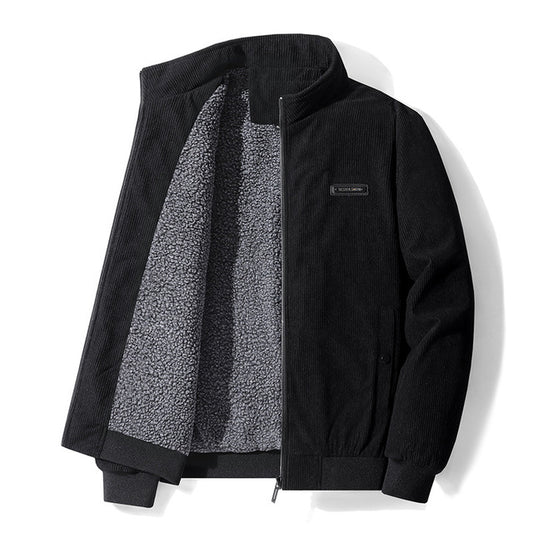 Men's Thickened Corduroy Winter Coat - Large Size Pi-Mart