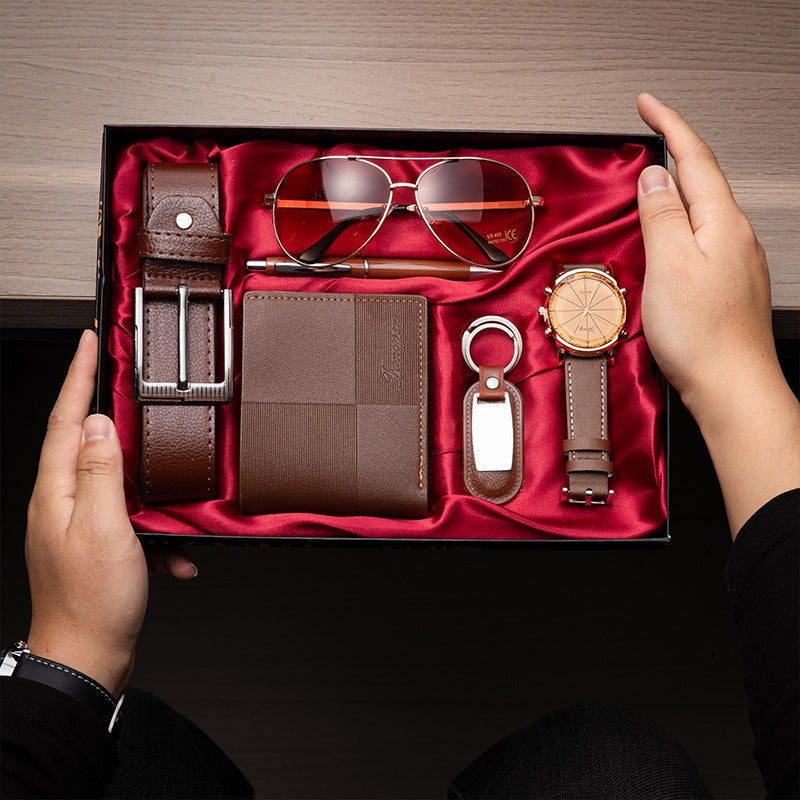 Cross-Border Men's Gift Business Gift Suit Belt Wallet For Boyfriend Valentine's Day Christmas Gift LadyShow.Store
