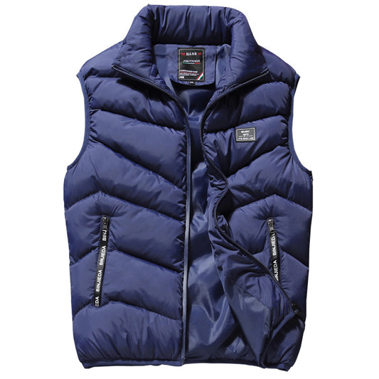 Large Size New Men's Autumn And Winter Down Cotton Vest Jacket CJD