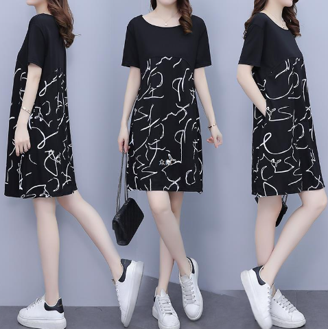 Summer Maternity Dress with Chiffon T-Shirt Design Pi-Mart