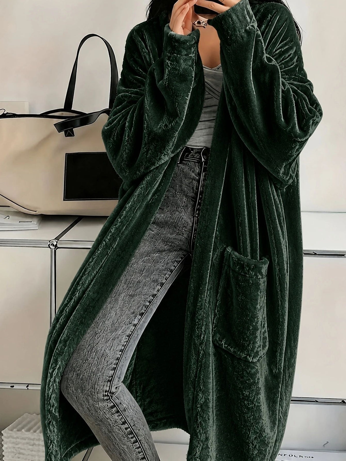 2026 European And American Women's Clothing Amazon Independent Site Velvet Long-Sleeve Fashion Casual Coat Cape Jacket NorixaFashion.com