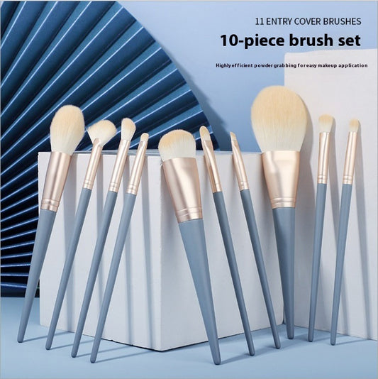10 Makeup Brushes Suit Foundation Face Powder Eye Shadow Brush Complete Set