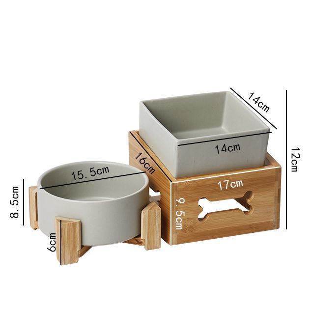 Large Capacity High Stand Ceramic Pet Bowl Pets Fashion