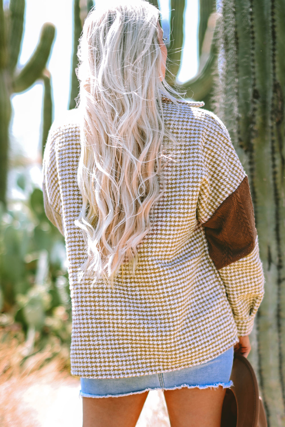Luna Houndstooth Loose Shacket LuxuryLifeWay Online Store