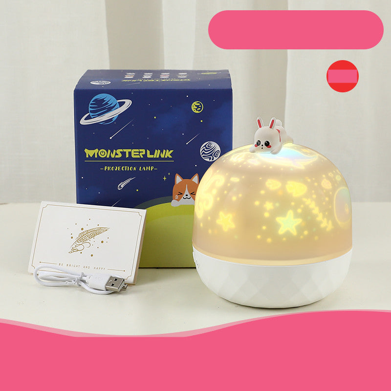 Children's Bedroom Dream Rotating Gypsophila Projection Lamp