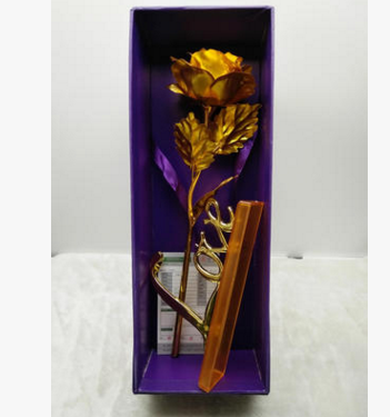 24K Gold Foil Purple Rose - Mother's Day Gift LadyShow.Store