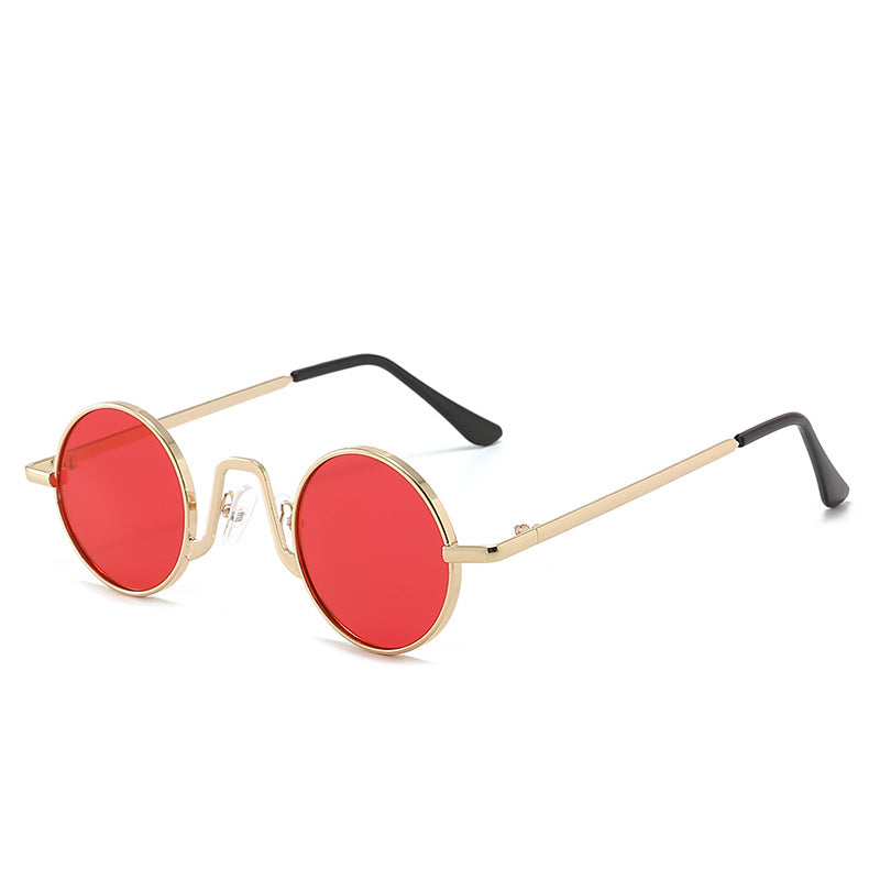 Retro Hip Hop Sunglasses Small Frame Round CJD