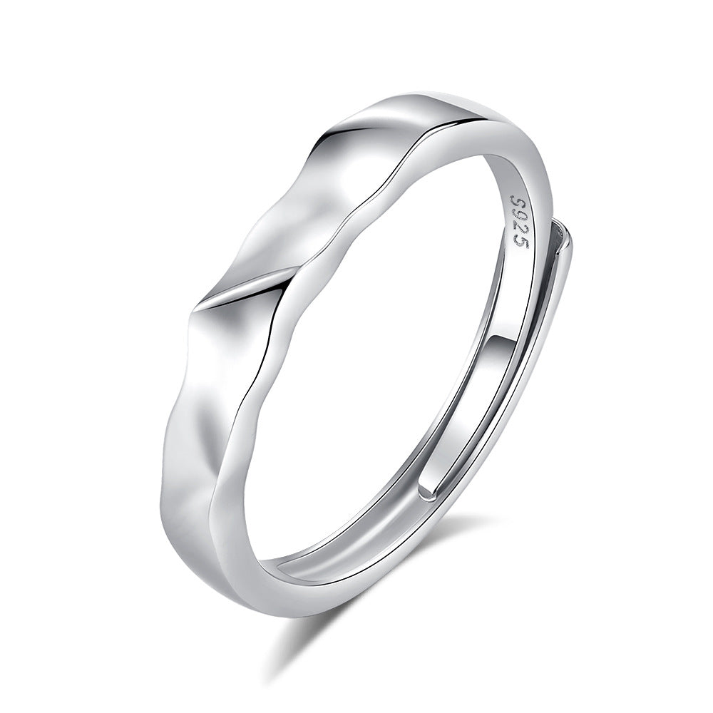 S925 Silver Adjustable Ring For Couples LadyShow.Store