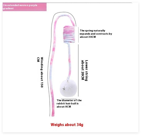Cat Toy Self-Hi Sucker Spring Rabbit Hair Ball Interactive Play Pet Supplies Interactive Toys Pets Fashion