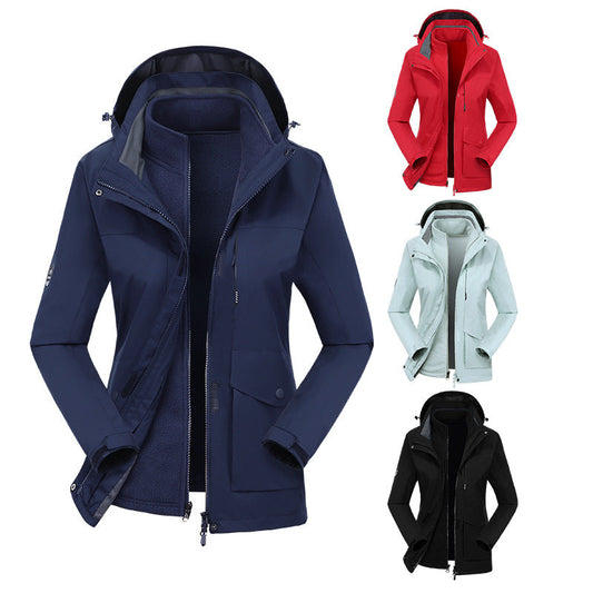 Two-piece Outdoor Mountaineering Clothing Plus Velvet Thickening Best YouTube Store