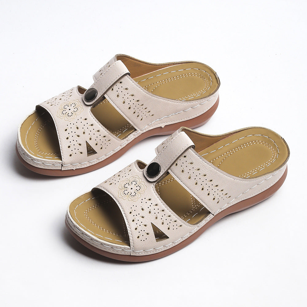 Women's European And American Wedge Heel Flat Sandals LadyShow.Store