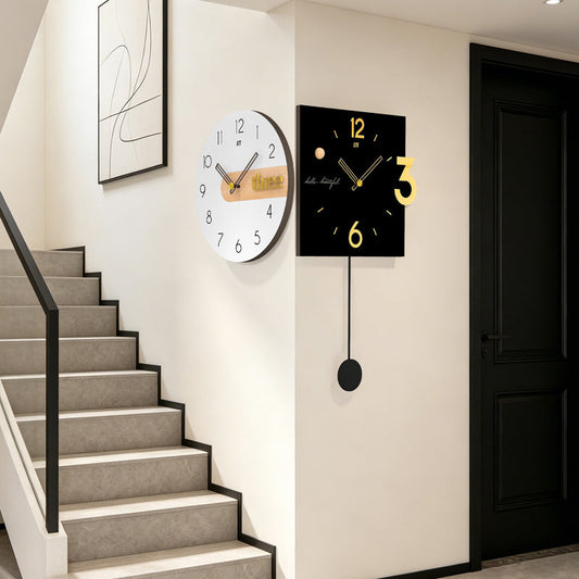 Double Sided Wall Clock Modern Decorative Pendulum Home Decor PearlNestDecor.com