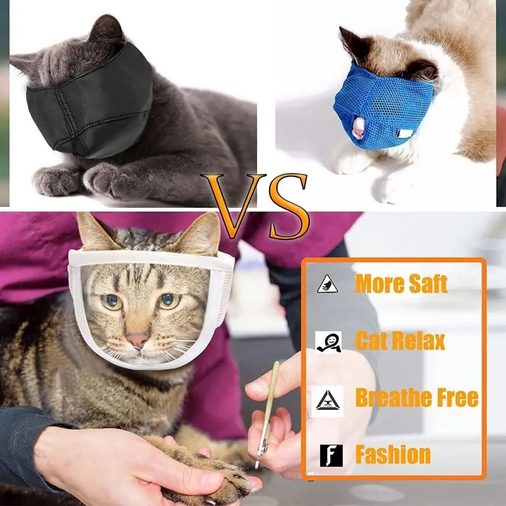 Anti Bite Puppy Kitten Muzzles Mask Pet Product Cat Muzzle Breathable Dogs Cats Bathing Grooming Tools Pets Fashion