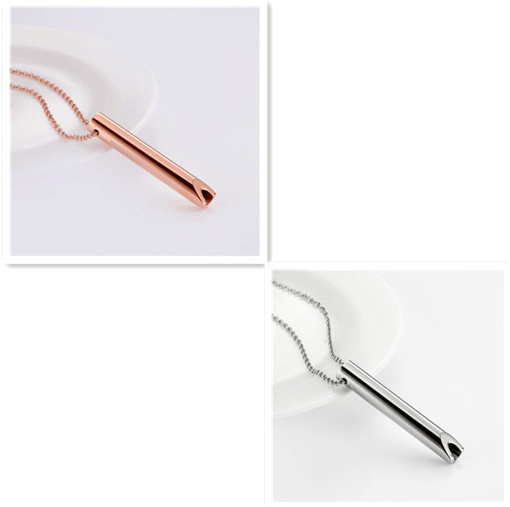Breathing Necklace Adjustable Breathing Relieve Pressure Ornament Stainless Steel Decompression Jewelry CJD2