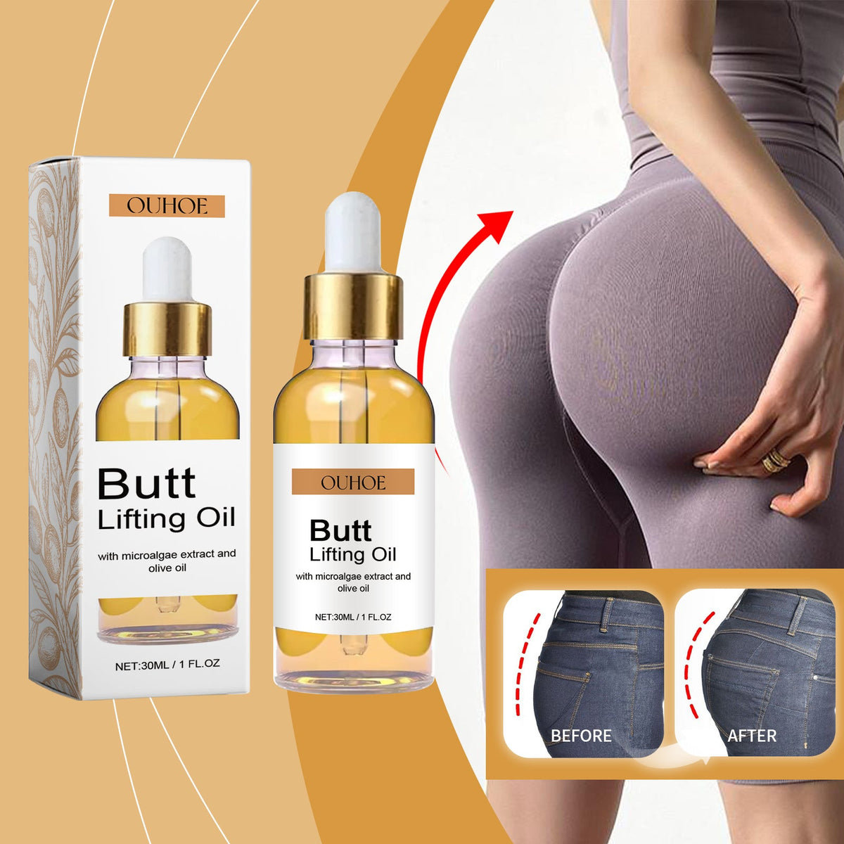 Hip Lifting Skincare Oil 30ml 1 Box Tri Light Beauty