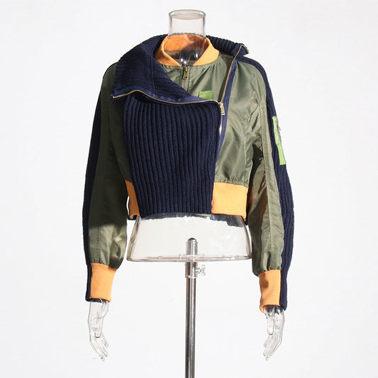 Women's Turtleneck Fashion Knitted Short Coat Best YouTube Store