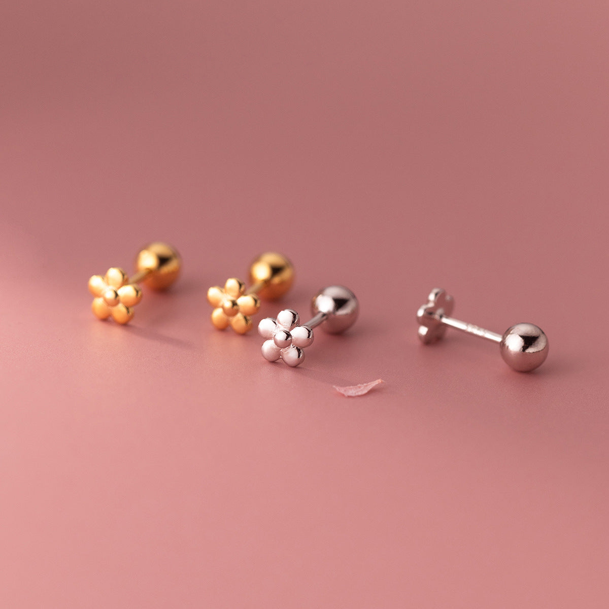 S925 Sterling Silver Flower Thread Earrings LadyShow.Store