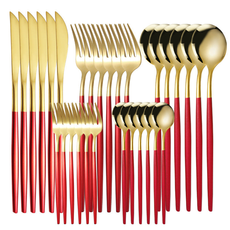 Stainless Steel Tableware Knife Fork And Spoon Western Tableware Gift Set