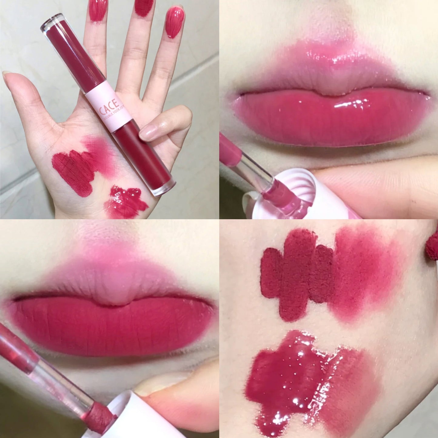 Simple Moisturizing Long-lasting Double-headed Lip Lacquer
