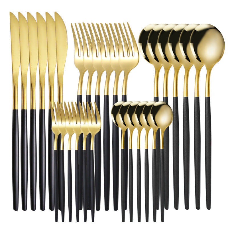 Stainless Steel Knife And Forks 30-piece Tableware Set Suit
