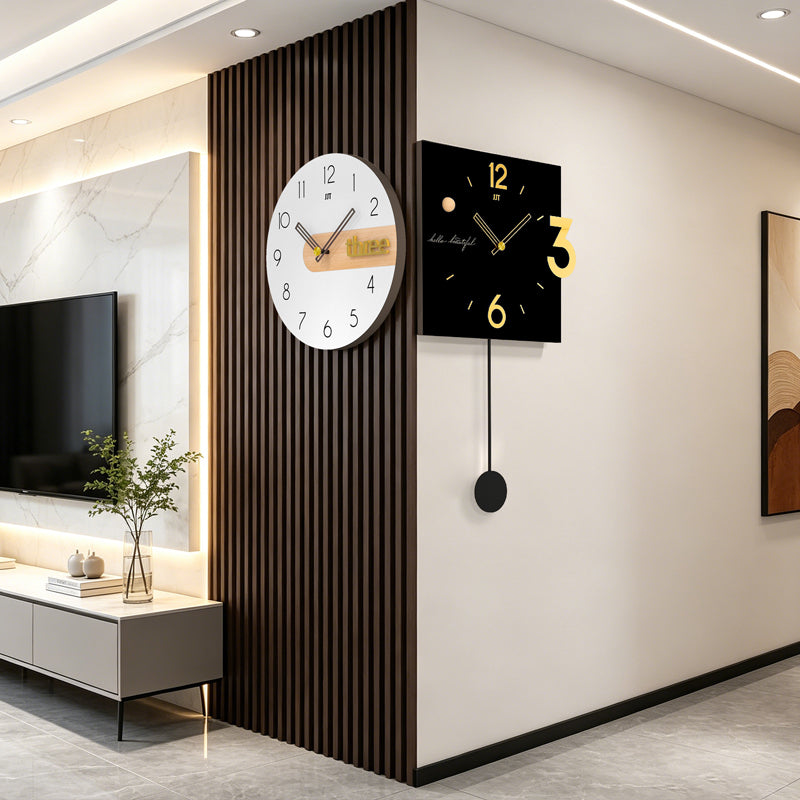 Double Sided Wall Clock Modern Decorative Pendulum Home Decor PearlNestDecor.com